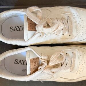 SAYE Women's Cream Sneakers